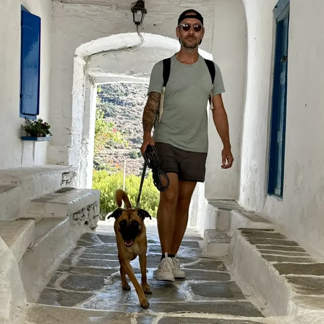 Grèce voyage avec son chien