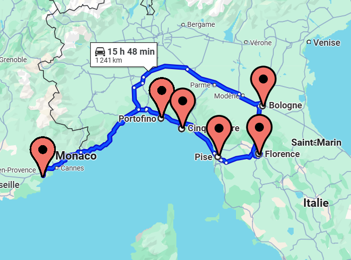 Italie Toscan voyage en van